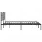Preview: Bettgestell mit Kopfteil Metall Schwarz 150x200 cm