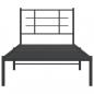 Preview: Bettgestell mit Kopfteil Metall Schwarz 90x190 cm
