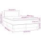 Preview: Boxspringbett mit Matratze & LED Rosa 120x200 cm Samt