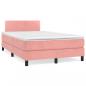Preview: Boxspringbett mit Matratze Rosa 120x200 cm Samt