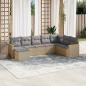 Preview: ARDEBO.de - 8-tlg. Garten-Sofagarnitur mit Kissen Beige Poly Rattan