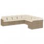 Preview: 10-tlg. Garten-Sofagarnitur mit Kissen Beige Poly Rattan