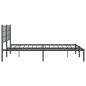 Preview: Bettgestell mit Kopfteil Metall Schwarz 160x200 cm
