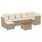 Preview: 8-tlg. Garten-Sofagarnitur mit Kissen Beige Poly Rattan