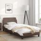 Preview: Bettgestell mit Kopfteil Braun 80x200 cm Kunstleder