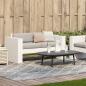 Preview: Gartensofa 2-Sitzer Weiß 134x60x62 cm Massivholz Kiefer