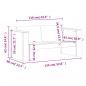 Preview: Gartensofa 2-Sitzer Weiß 134x60x62 cm Massivholz Kiefer