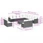Preview: 14-tlg. Garten-Sofagarnitur mit Kissen Schwarz Poly Rattan