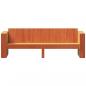 Preview: Gartensofa 3-Sitzer Wachsbraun 189x60x62 cm Massivholz Kiefer