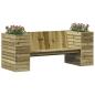 Preview: Gartenbank mit Pflanzkübeln 167,5x60x65 cm Kiefernholz