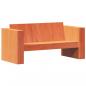 Preview: Gartensofa 2-Sitzer Wachsbraun 134x60x62 cm Massivholz Kiefer