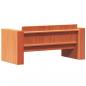 Preview: Gartensofa 2-Sitzer Wachsbraun 134x60x62 cm Massivholz Kiefer