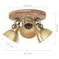 Preview: ARDEBO.de - Deckenlampe Industriestil 25 W Messing 42x27 cm E27