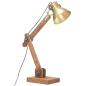 Preview: Schreibtischlampe Industriestil Messing Rund 58x18x90 cm E27