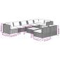 Preview: 9-tlg. Garten-Lounge-Set mit Kissen Schwarz Poly Rattan