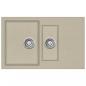 Preview: Granitspüle Doppelbecken Beige