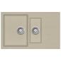 Preview: Granitspüle Doppelbecken Beige