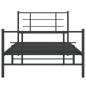 Preview: Bettgestell mit Kopf- und Fußteil Metall Schwarz 100x200 cm