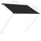 Preview: Einziehbare Markise 150×150 cm Anthrazit 