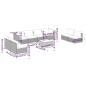 Preview: 9-tlg. Garten-Lounge-Set mit Kissen Poly Rattan Schwarz