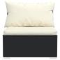Preview: 10-tlg. Garten-Lounge-Set mit Kissen Poly Rattan Schwarz