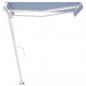 Preview: Markise Automatisch mit LED & Windsensor 300x250 cm Blau Weiß