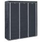 Preview: Kleiderschrank mit Fächern Stangen Schwarz 150x45x175cm Stoff