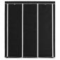 Preview: Kleiderschrank mit Fächern Stangen Schwarz 150x45x175cm Stoff