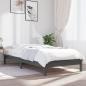 Preview: ARDEBO.de - Massivholzbett Grau 90x190 cm Kiefer