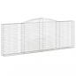 Preview: Gabionen mit Hochbogen 5 Stk. 400x30x140/160cm Verzinktes Eisen