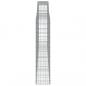 Preview: Gabionen mit Hochbogen 5 Stk. 400x30x140/160cm Verzinktes Eisen
