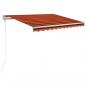 Preview: Automatische Markise mit LED Windsensor 300x250 cm Orange/Braun