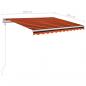 Preview: Automatische Markise mit LED Windsensor 300x250 cm Orange/Braun