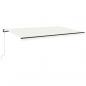 Preview: Automatische Markise mit LED & Windsensor 500x350 cm Creme