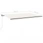 Preview: Automatische Markise mit LED & Windsensor 500x350 cm Creme