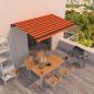 Preview: ARDEBO.de - Markise Manuell Einziehbar 450x350 cm Orange und Braun