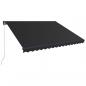 Preview: Einziehbare Markise Handbetrieben 450 x 300 cm Anthrazit