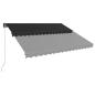 Preview: Einziehbare Markise Handbetrieben 450 x 300 cm Anthrazit