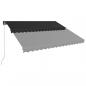 Preview: Einziehbare Markise Handbetrieben 450 x 300 cm Anthrazit
