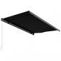 Preview: Einziehbare Markise Handbetrieben 450 x 300 cm Anthrazit