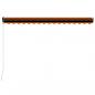 Preview: Einziehbare Markise Handbetrieben 450 x 300 cm Orange und Braun