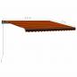 Preview: Einziehbare Markise Handbetrieben 450 x 300 cm Orange und Braun