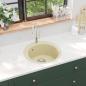 Preview: Granitspüle Einzelbecken Rund Beige