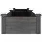 Preview: Hochbeet mit Einsatz Grau 240x45x25 cm Massivholz Tanne