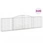 Preview: Gabionen mit Hochbogen 20Stk. 400x30x100/120cm Verzinktes Eisen