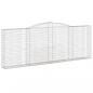 Preview: Gabionen mit Hochbogen 7 Stk. 400x30x140/160cm Verzinktes Eisen