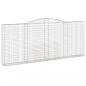 Preview: Gabionen mit Hochbogen 3 Stk. 400x30x160/180cm Verzinktes Eisen