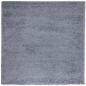Preview: Teppich Shaggy Hochflor Modern Blau 120x120 cm