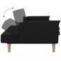 Preview: Schlafsofa 2-Sitzer mit 2 Kissen Schwarz Stoff