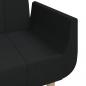 Preview: Schlafsofa 2-Sitzer mit 2 Kissen Schwarz Stoff